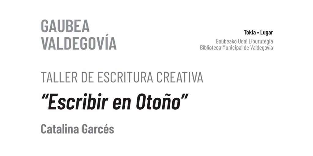 Taller de escritura creativa - Catalina Garcés