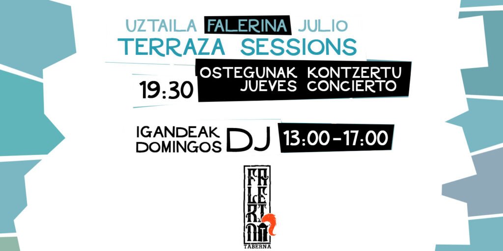 Falerina Taberna, verano 2025, Conciertos y sesiones DJs dominicales