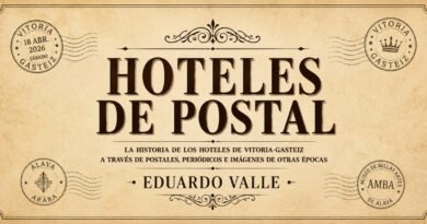 Eduardo Valle recorre la historia de los hoteles de Vitoria-Gasteiz a través de las postales
