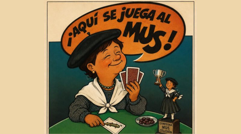 La partida de la vida de Angelines, la primera mujer en proclamarse campeona del campeonato de mus de los Celedones de Oro de Álava