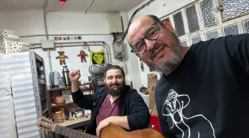 Pipo Pérez y Jaime Yakaman en Atelier Ointza en el Oinatza el pasado 11 de octubre. Jaime Yakaman, 2026